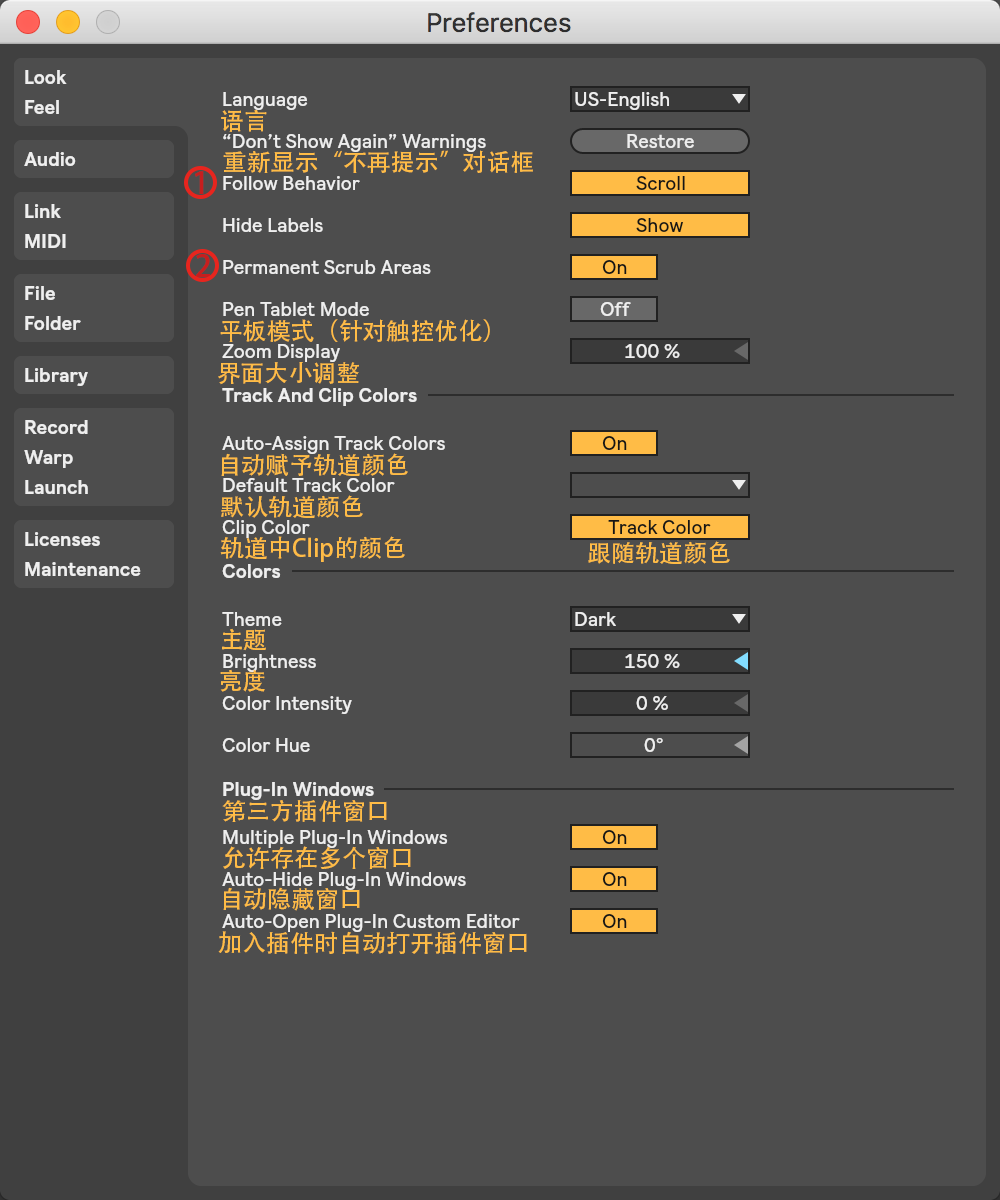 Look & Feel Page Detailed_Ableton for Windows_Ableton Preferences Guide